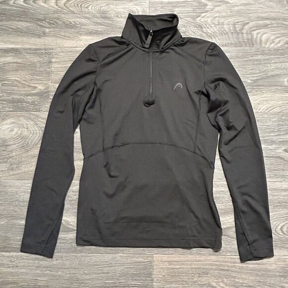 Head Pullover Size Small Rebel Quarter Zip Midlayer Black Thumb Holes Activewear - Picture 1 of 8